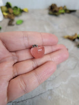 Cherry Quartz Glass Apple Pendant: 14mm Crystal Charm