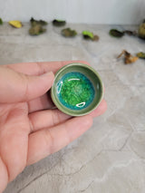 Handmade Ceramic Incense Cone Holder: Small Stoneware Dish