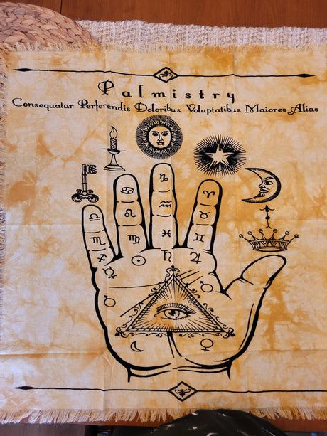 Altar Tarot Cloth Palmistry, Witch Cloth Palmistry Handmade