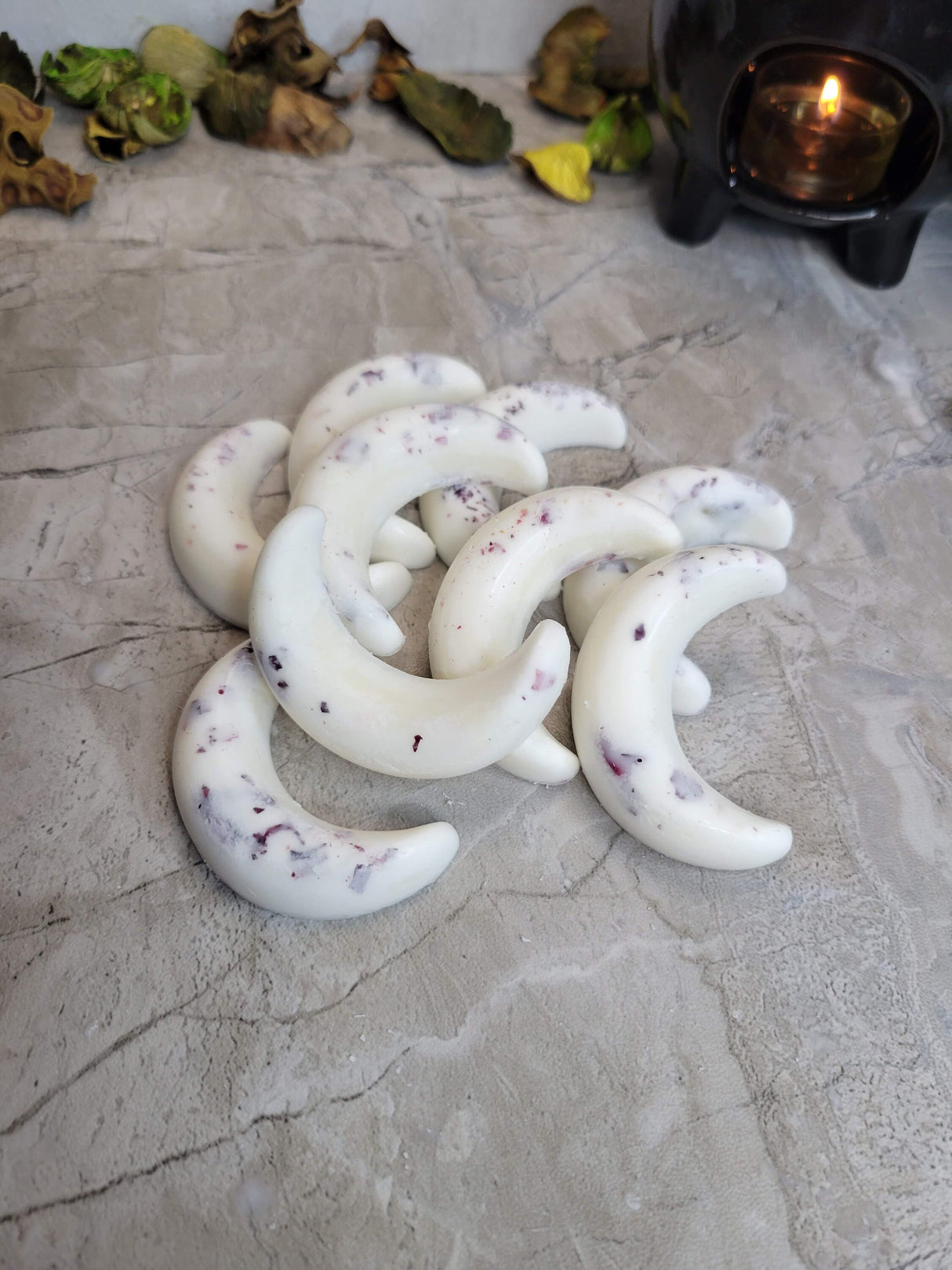 Crescent Moon Wax Melts: Flowers & Herbs, Ritual Aromatherapy