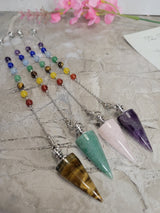Seven Chakra Crystal Pendulum: Dowsing Divination Tool