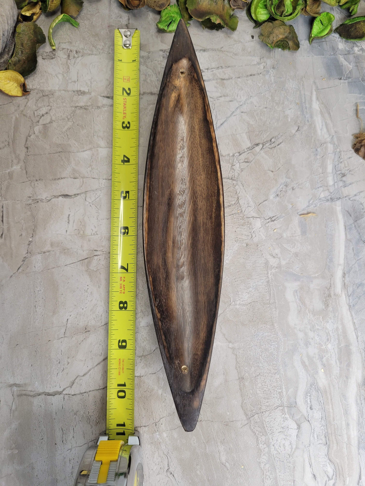 Canoe Wood Double Incense Burner: Small Incense Holder
