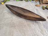 Canoe Wood Double Incense Burner: Small Incense Holder