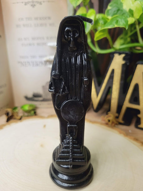 Santa Muerte Candle, Red or Black, Handmade Offering Candle