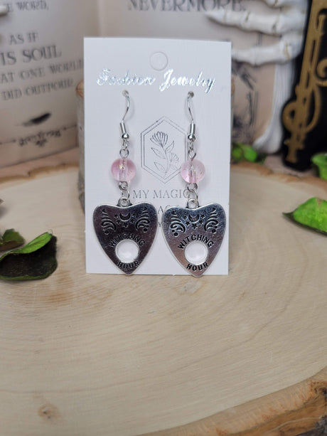 Planchette Earrings: Witching Hour Halloween Jewelry