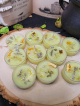 Soy Tea Light Candles: Crystal & Herb Infused, Scented Candles - 10 Pack