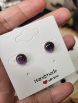 Tiny Gemstone Stud Earrings: Hypoallergenic Stainless Steel