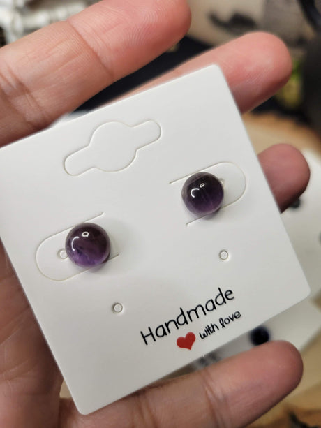Tiny Gemstone Stud Earrings: Hypoallergenic Stainless Steel