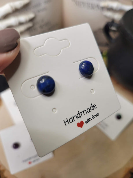Tiny Gemstone Stud Earrings: Hypoallergenic Stainless Steel