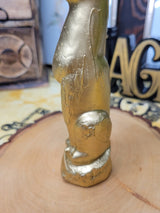 Gold Cat Ritual Candle: Decorative Offering, Spell Work