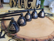 Handmade Iron Candle Snuffer: Triple Moon, Pentacle Design