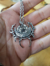 Gothic Moth Pendant Necklace – Dark Aesthetic Insect Jewelry – Witchy Transformation Charm