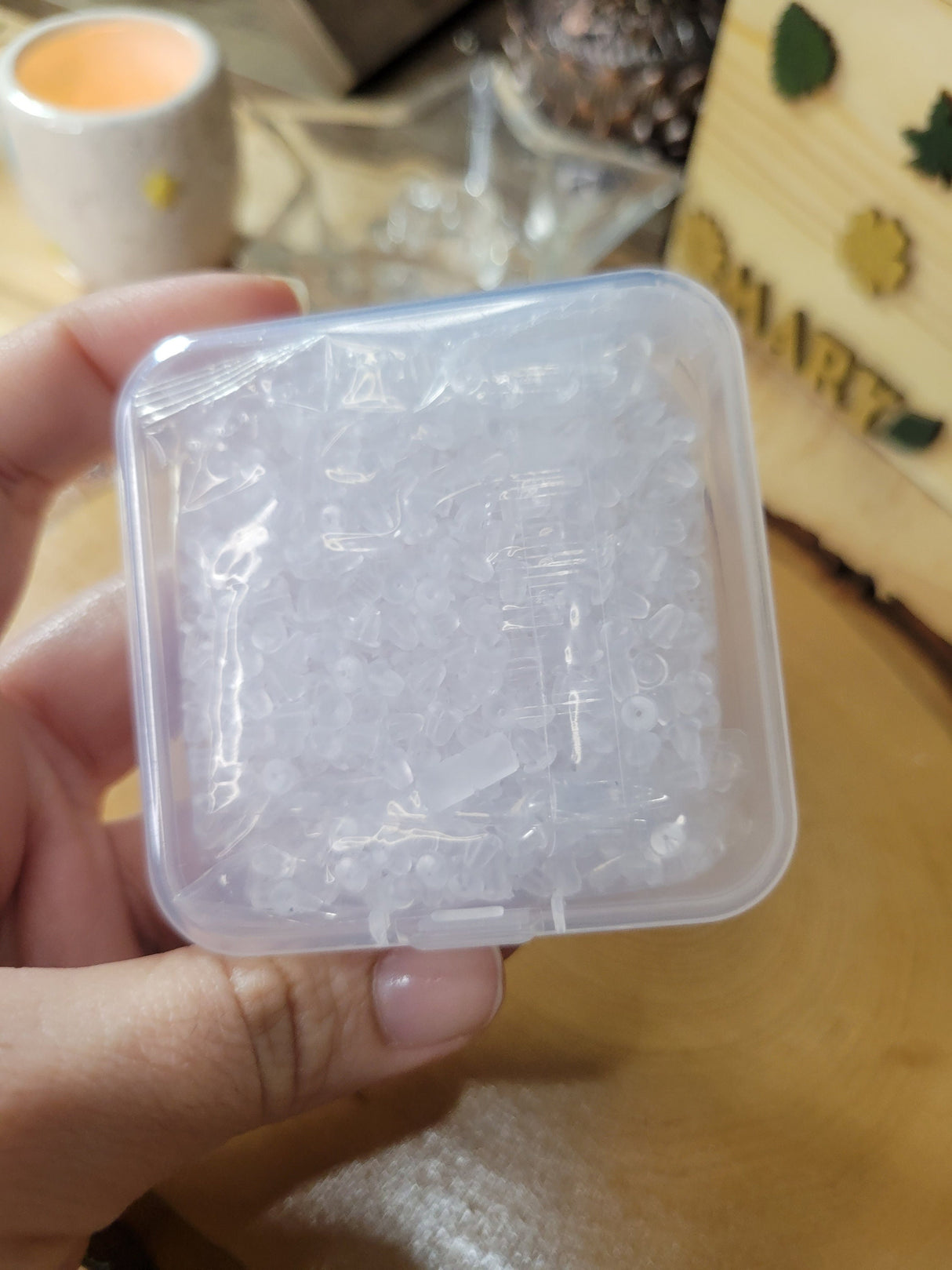 Clear Rubber Earring Backs: Bell Stopper, 1000pcs