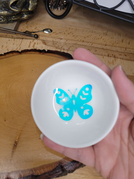 Handmade Butterfly Trinket Dish: Small Ceramic Jewelry Holder