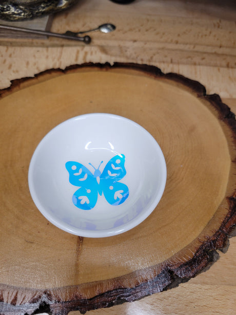 Handmade Butterfly Trinket Dish: Small Ceramic Jewelry Holder