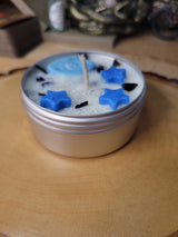 Evil Eye Protection Candle: Santal Scented Soy Candle, 4 oz Tin