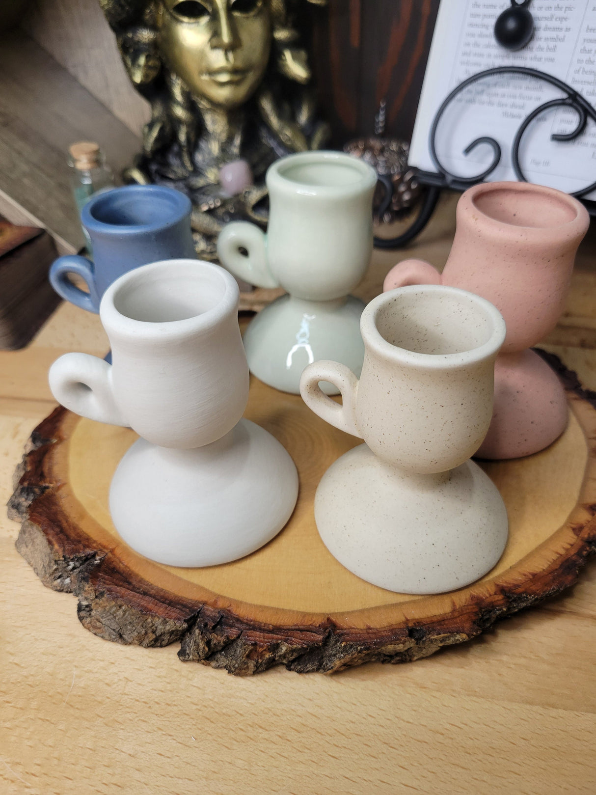 Handmade Ceramic Taper Candle Holder: Home Decor