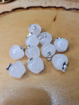 Clear Quartz Apple Pendant, Gemstone Necklace, Nature Lover Gift