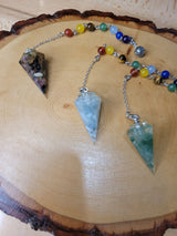 Resin Dowsing Pendulum: Chakra Jewelry with Natural Gemstone Chips