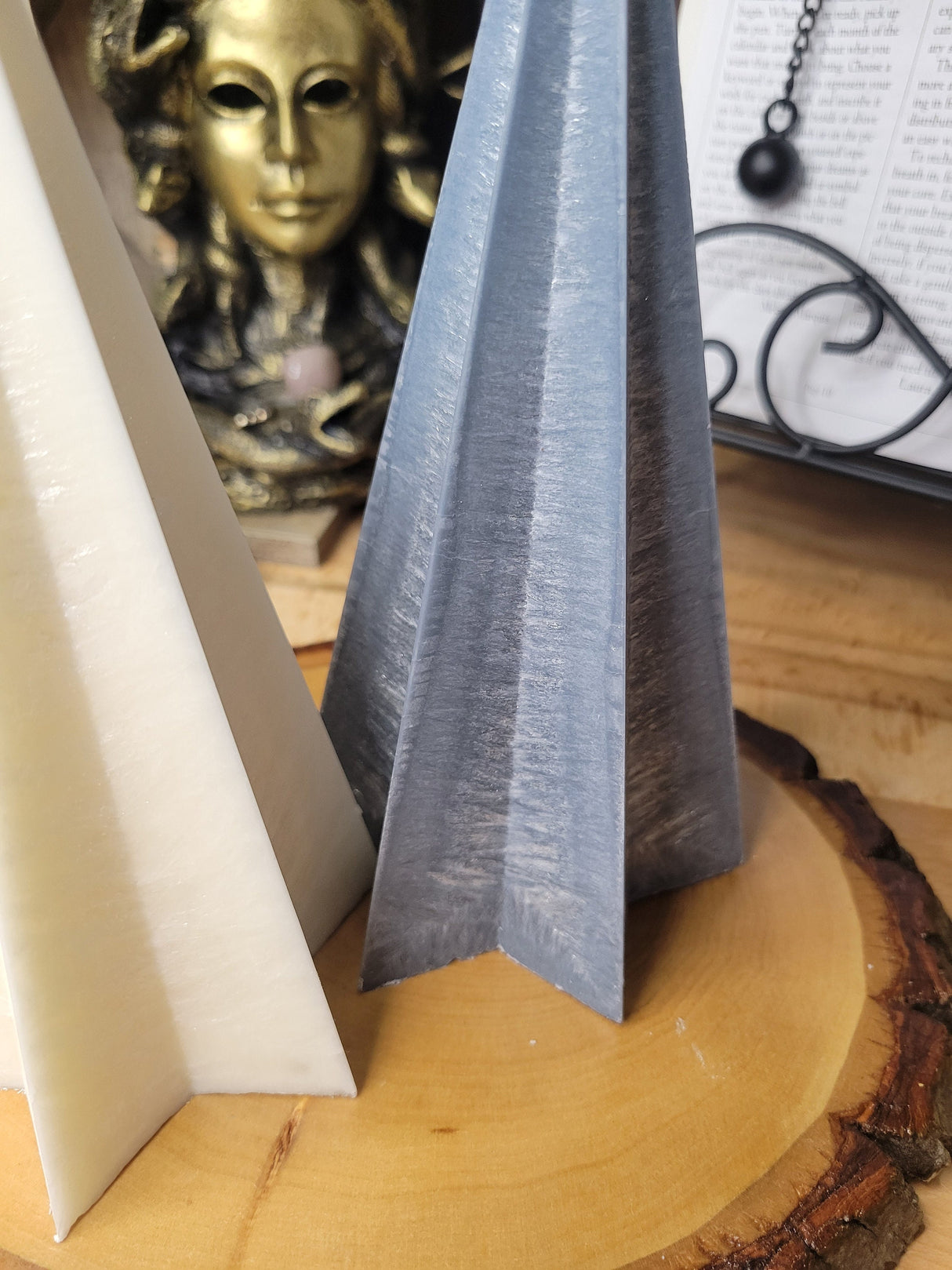 Big Star Palm Wax Pillar Handmade Candle: Altar Decoration