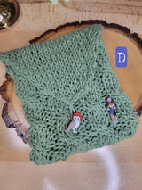 Handmade Knit Tarot Bag, Crystal Crochet Small Bag, Gift for Her