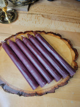 Handmade 6-Inch Brown Taper Candles: Spell Candles, Pack of 6