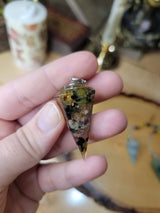 Resin Dowsing Pendulum: Chakra Jewelry with Natural Gemstone Chips