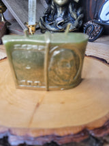 Handmade Green Money Candle: Manifest Abundance, Witchy Spell Candle