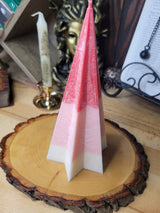 Big Star Palm Wax Pillar Handmade Candle: Altar Decoration