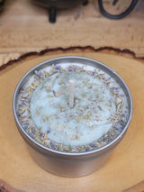 Soy Wax Moon Candle: Handmade Scented Flower Candle