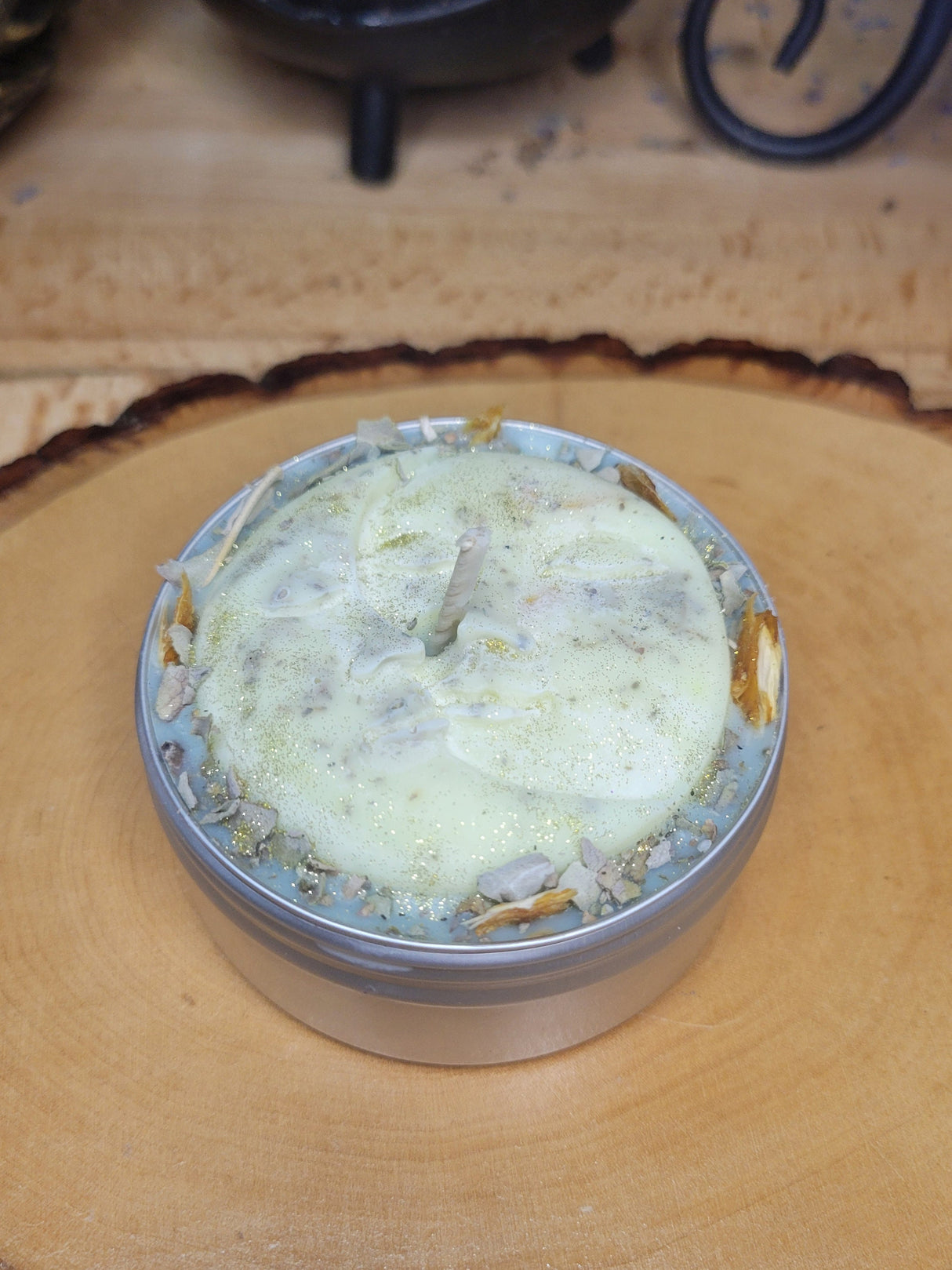 Soy Wax Moon Candle: Handmade Scented Flower Candle