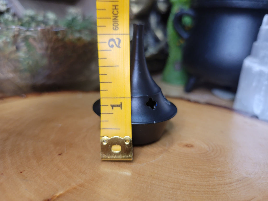 Black Small Incense Cone Burner, Small Metal Incense holder, Gift For Her Altar Home Decor Incense Holder