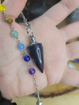 Seven Chakra Crystal Pendulum: Dowsing Divination Tool