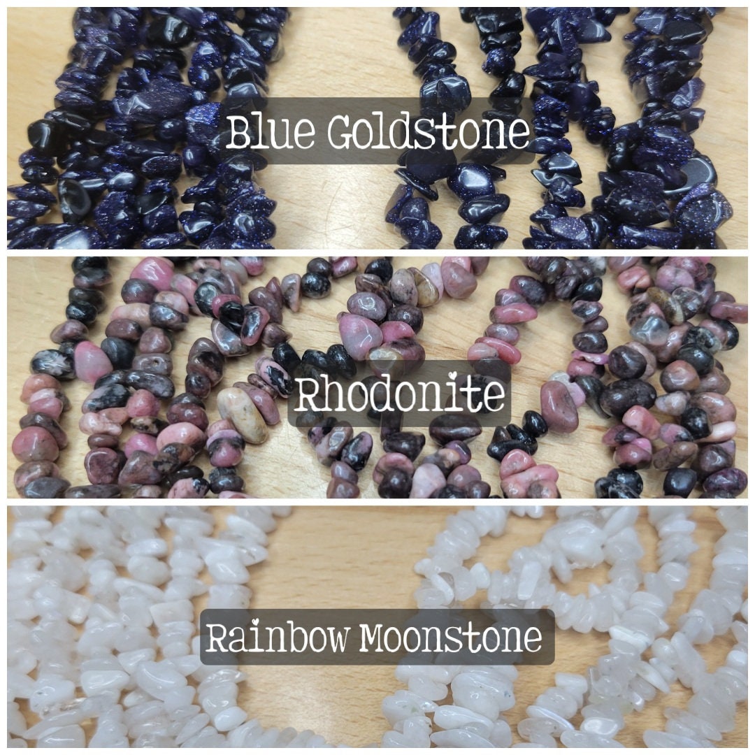 Gemstone Chip Bead Strand: Natural Crystal Necklace Jewelry Making