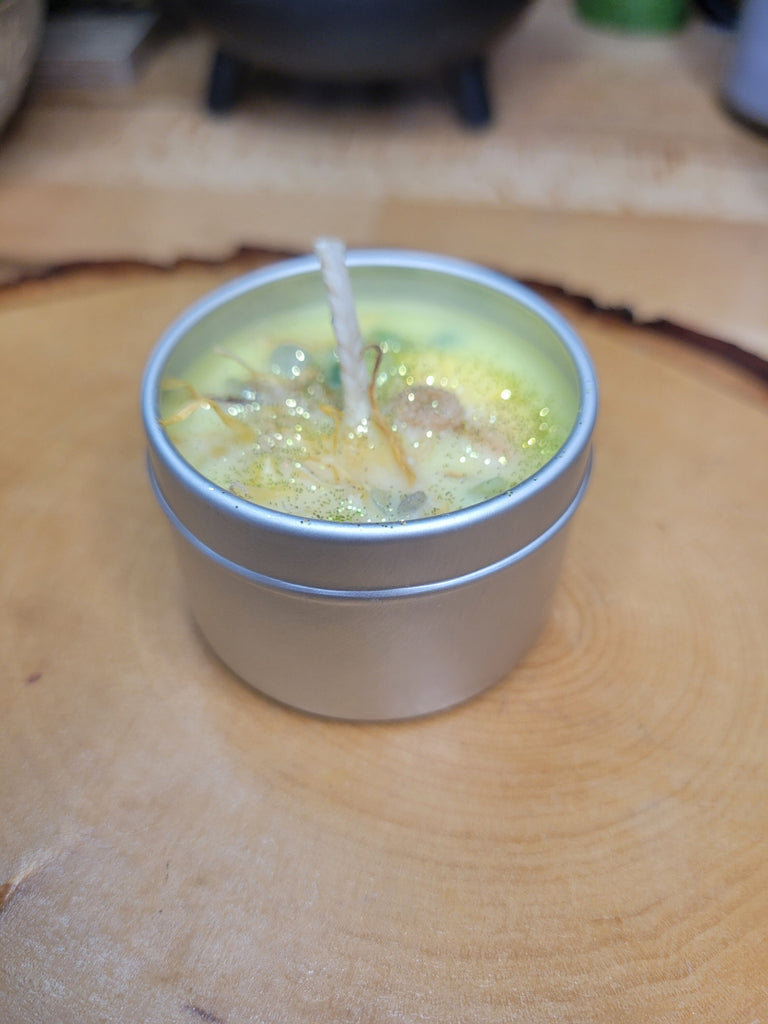 Sunflower Mini Candle,Tin Jar Small Candle Sample Soy Candle Hand-Poured Candle, Candle Gift, Flower Candle