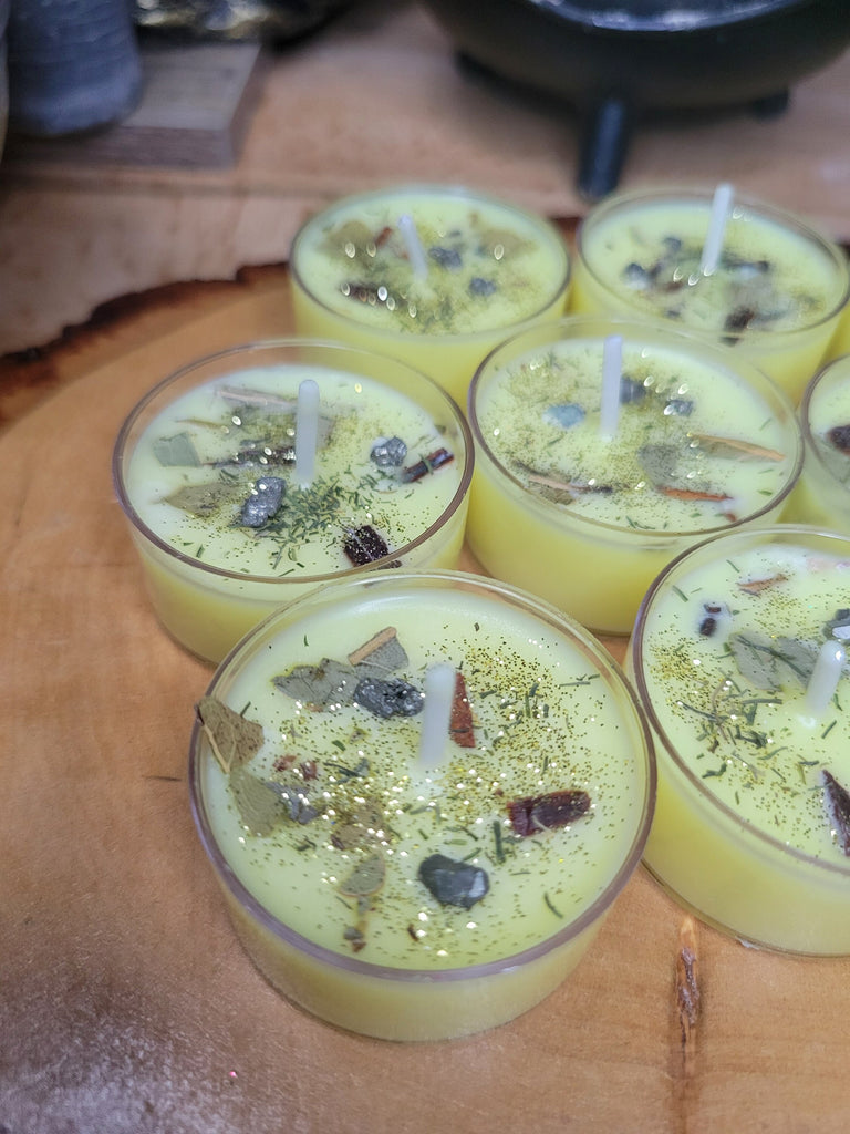 Prosperity Candle - Abundance Tea Light Candle- Spell Candle- Abundance Drawing Candles - Set of Candles