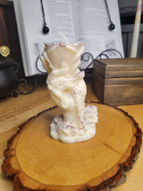 Hand-Shaped Palm Wax Candle: Rose Petal Flower Candle