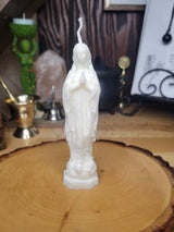 Female Figurine Candle Shape of Virgin Mary Decorative Religious Candle