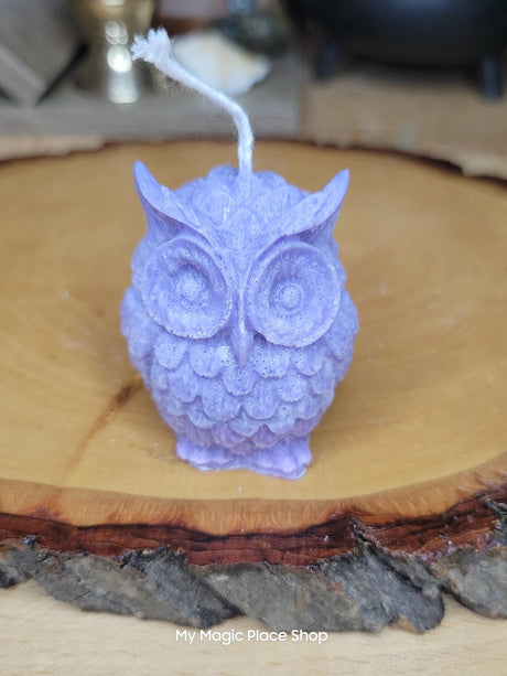 Handmade Palm Wax Owl Candle: Colorful Home Decor