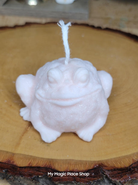 Handmade Palm Wax Frog Candle: Novelty Toad Candle