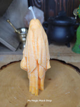 Handmade Ghost Candle: Palm Wax Halloween Decor