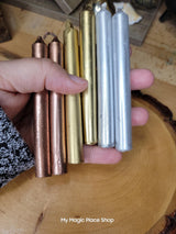 Metallic Chime Candles: Gold, Copper, Silver Spell Candles (Set of 6)