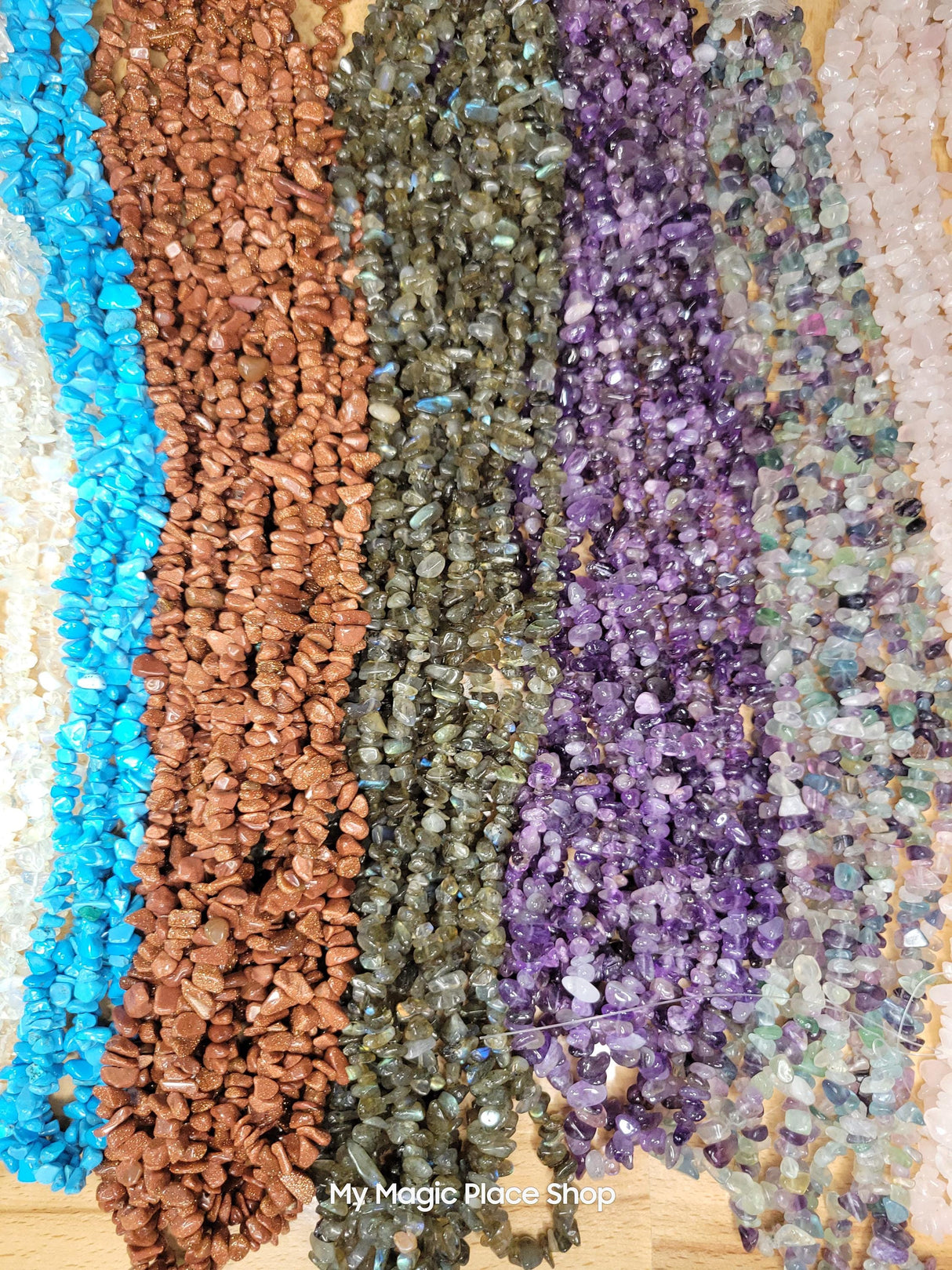 Gemstone Chip Bead Strand: Natural Crystal Necklace Jewelry Making