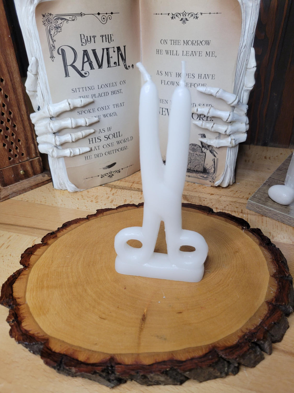 White Scissors shape candle- Cord cutting Candle