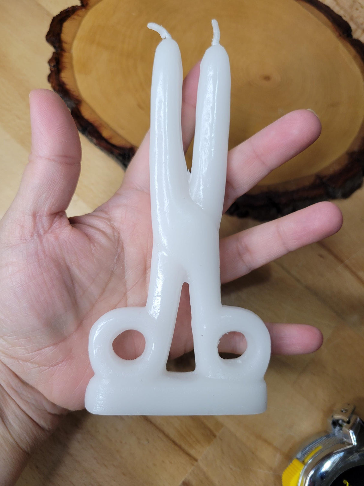 White Scissors shape candle- Cord cutting Candle