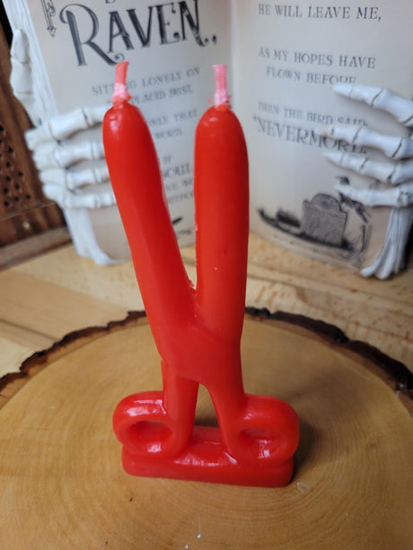 Red Scissors shape candle- Cord cutting Candle