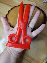 Red Scissors shape candle- Cord cutting Candle