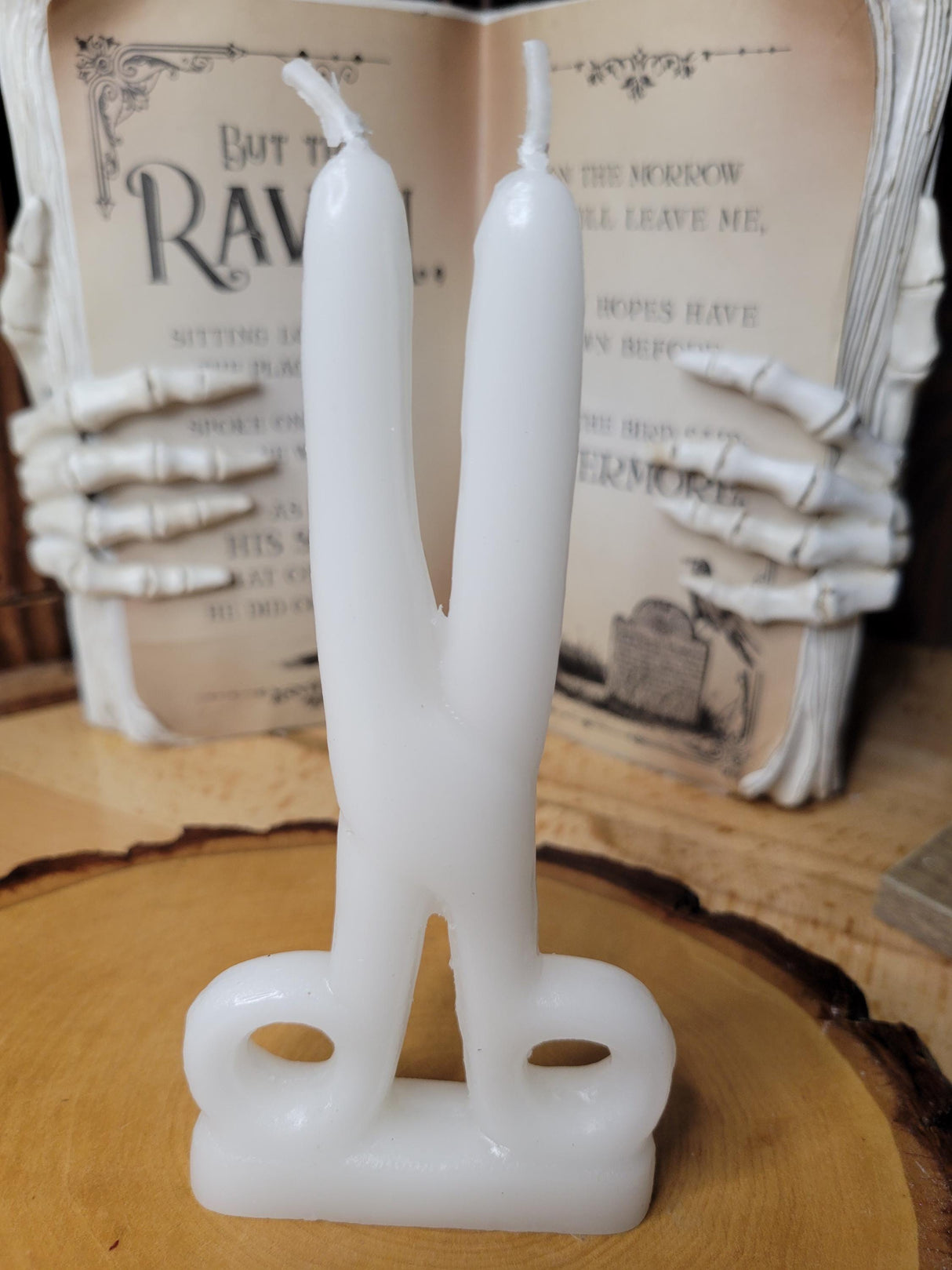 White Scissors shape candle- Cord cutting Candle