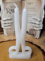 White Scissors shape candle- Cord cutting Candle