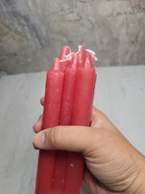 Red Taper Candles - Set of 6 - Handcrafted Home Decor